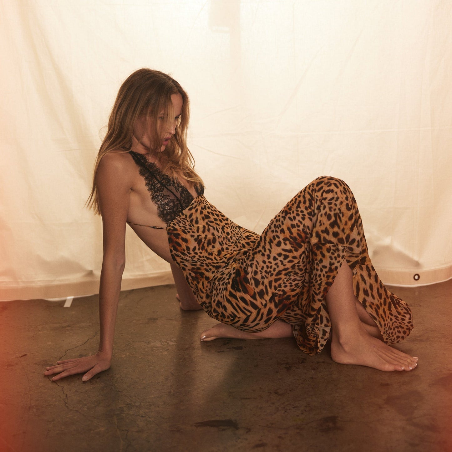 Akima Leopar Slip Elbise