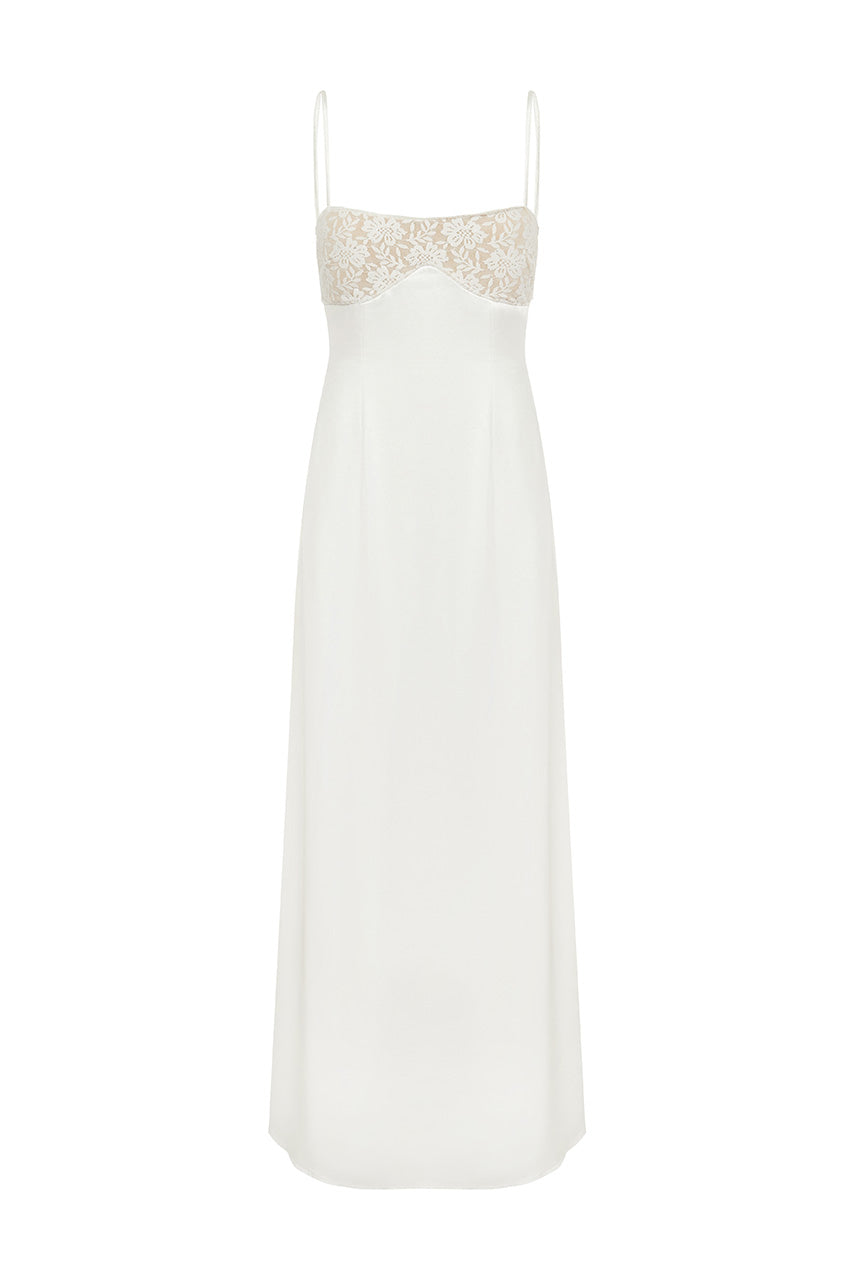 Allula Midi Elbise - Fildişi