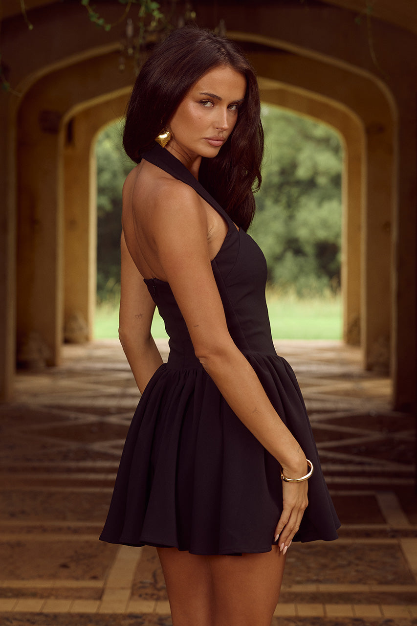Carmen Mini Elbise - Siyah