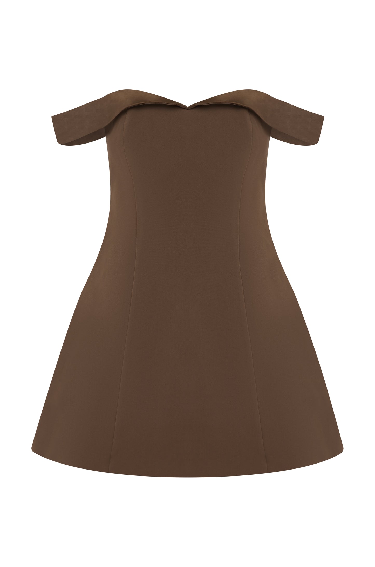 Abony Mini Elbise - Espresso