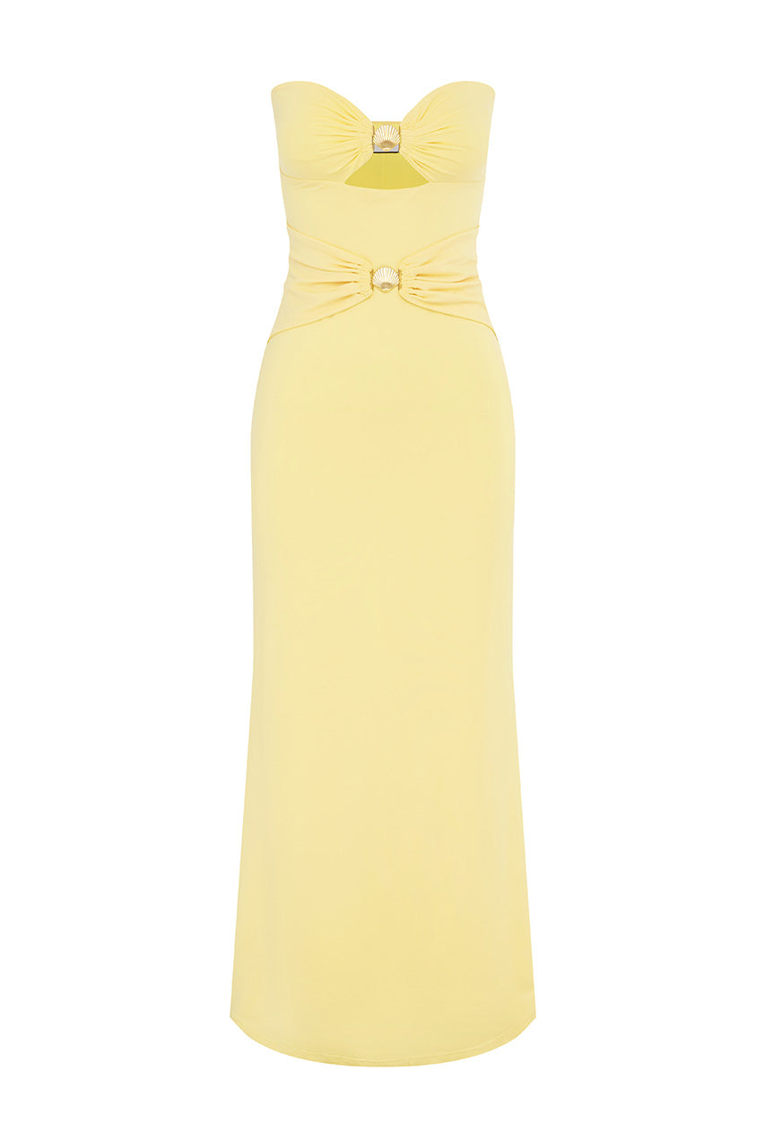 Kleo Maxi Elbise - Limon