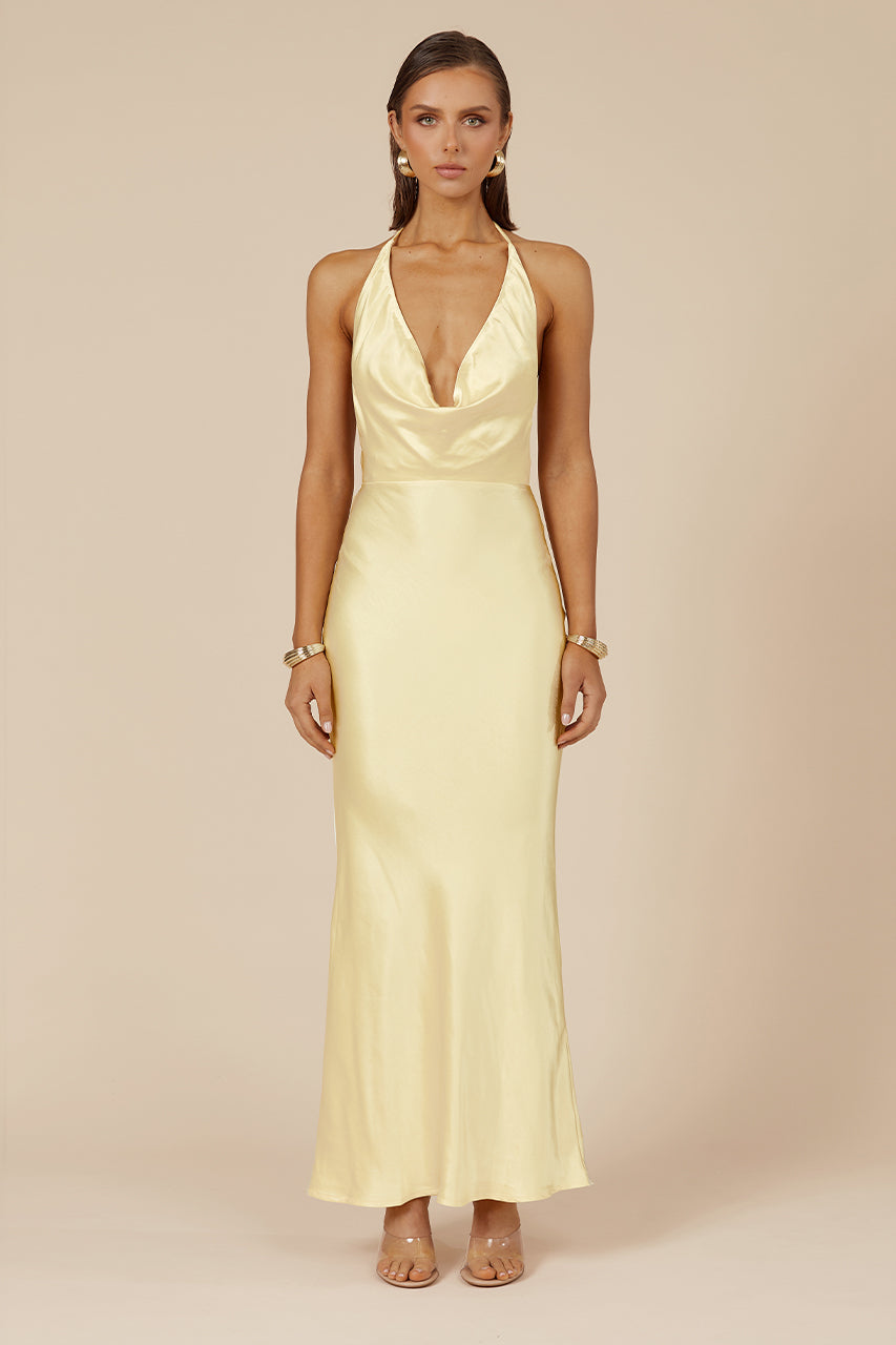 Posey Maxi Elbise - Limon