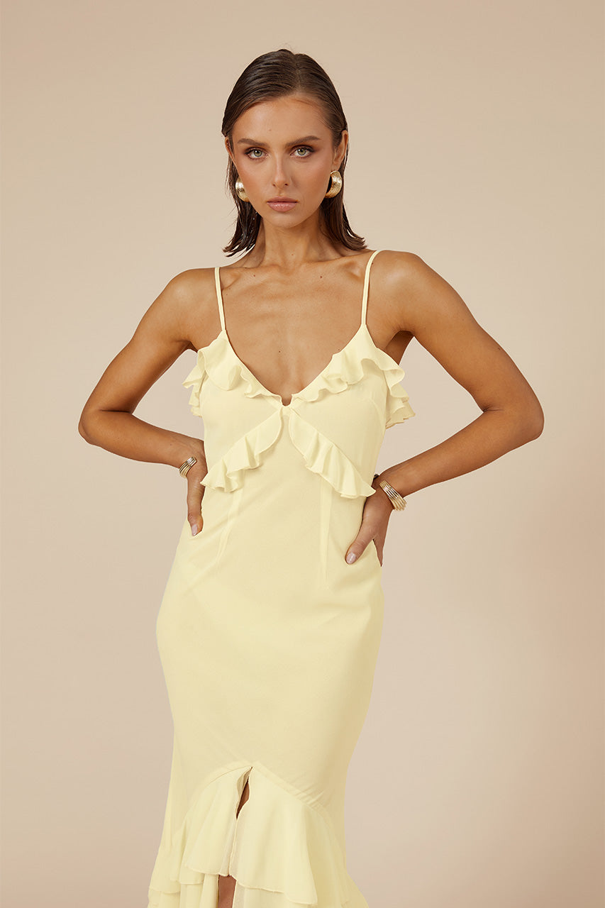 Namarı Maxi Elbise - Limon