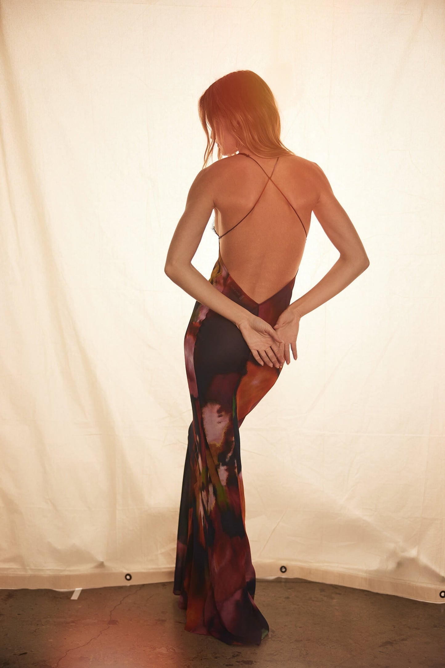 Paola Çiçekli Slip Elbise