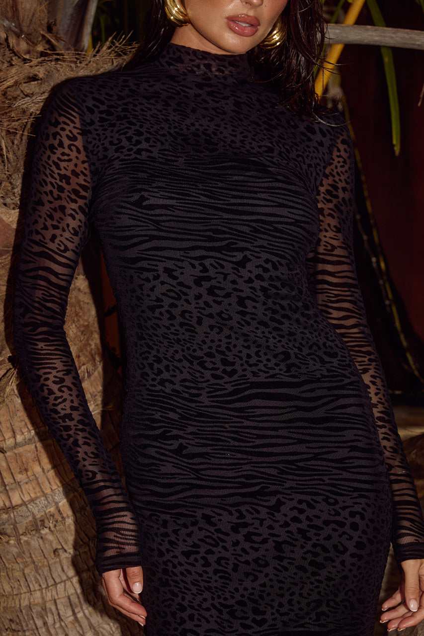 Reya Maxi Elbise - Siyah