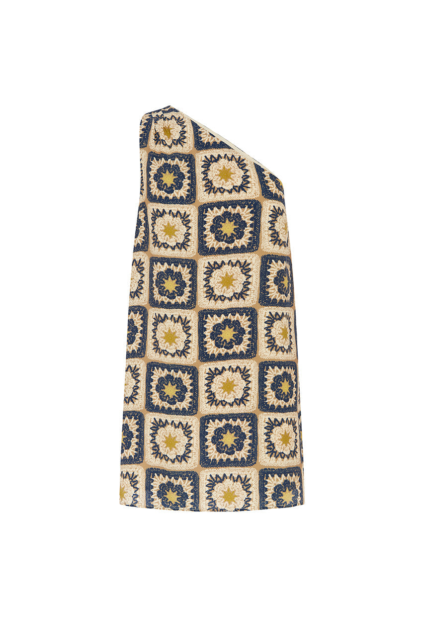 Rowena Mini Elbise - Rowena Baskı