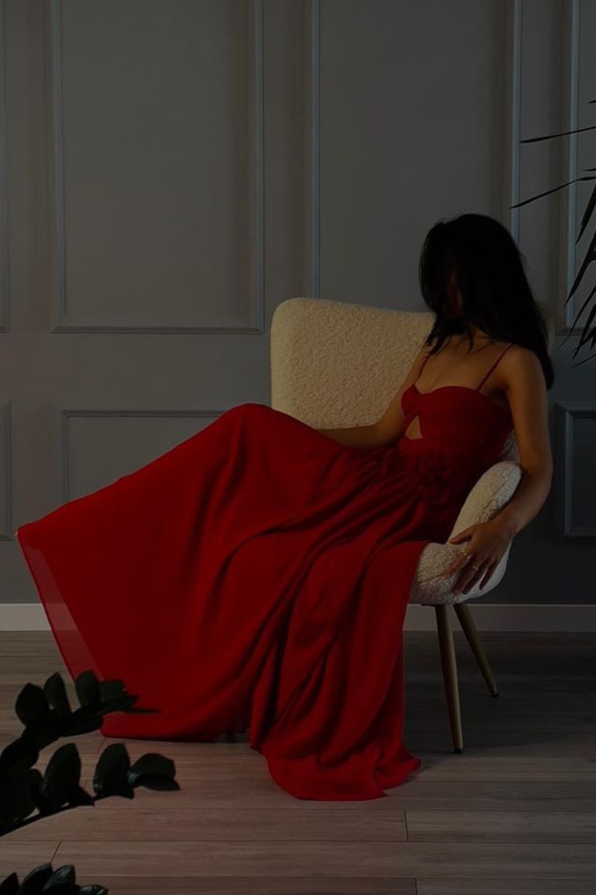 Danika Maxi Elbise - Kırmızı