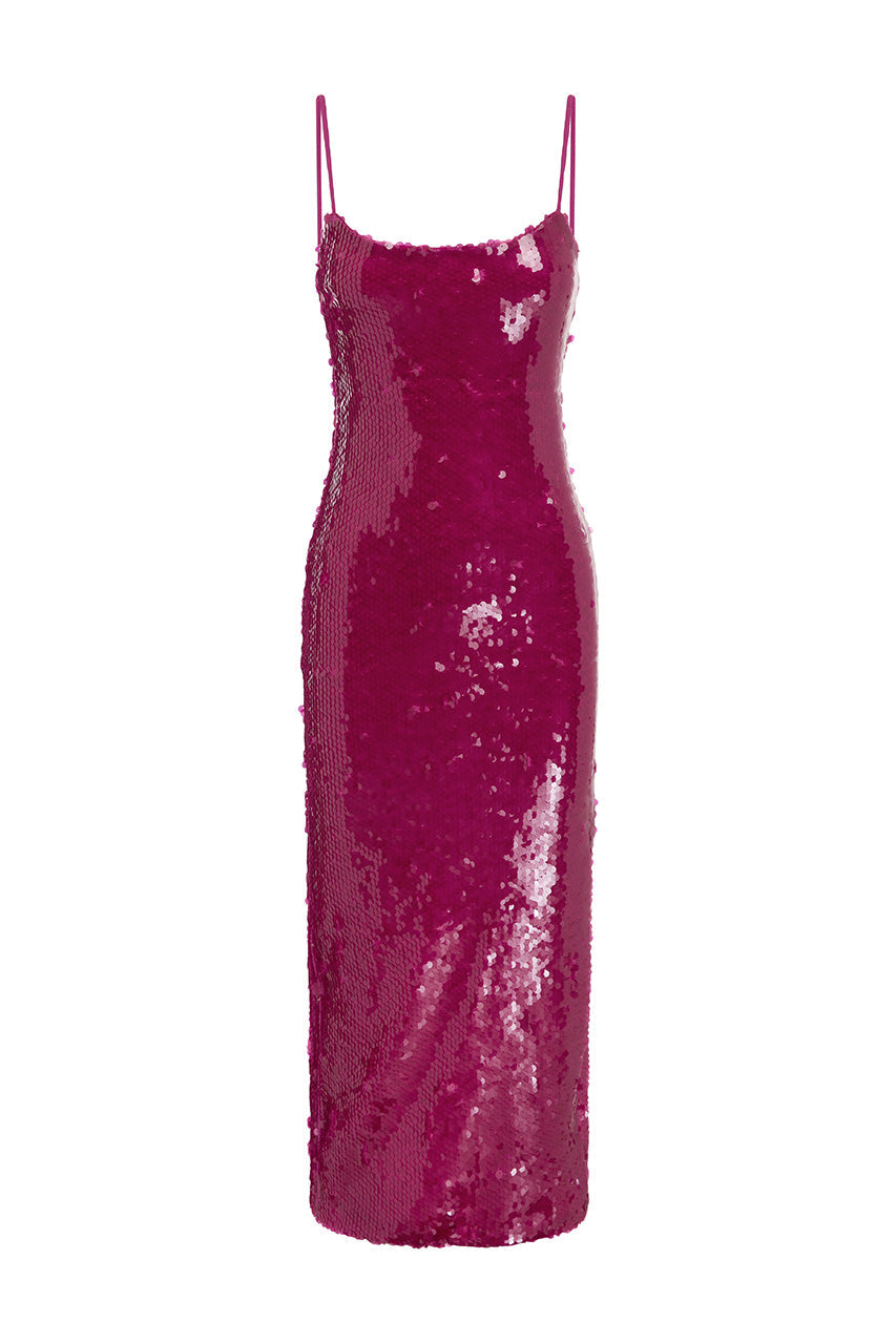 Vesina Midi Elbise - Berry