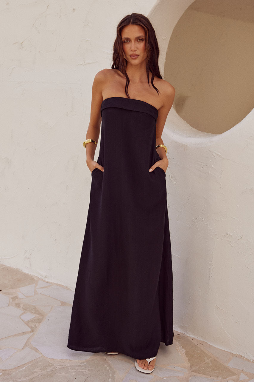 Saphıra Maxi Elbise - Siyah