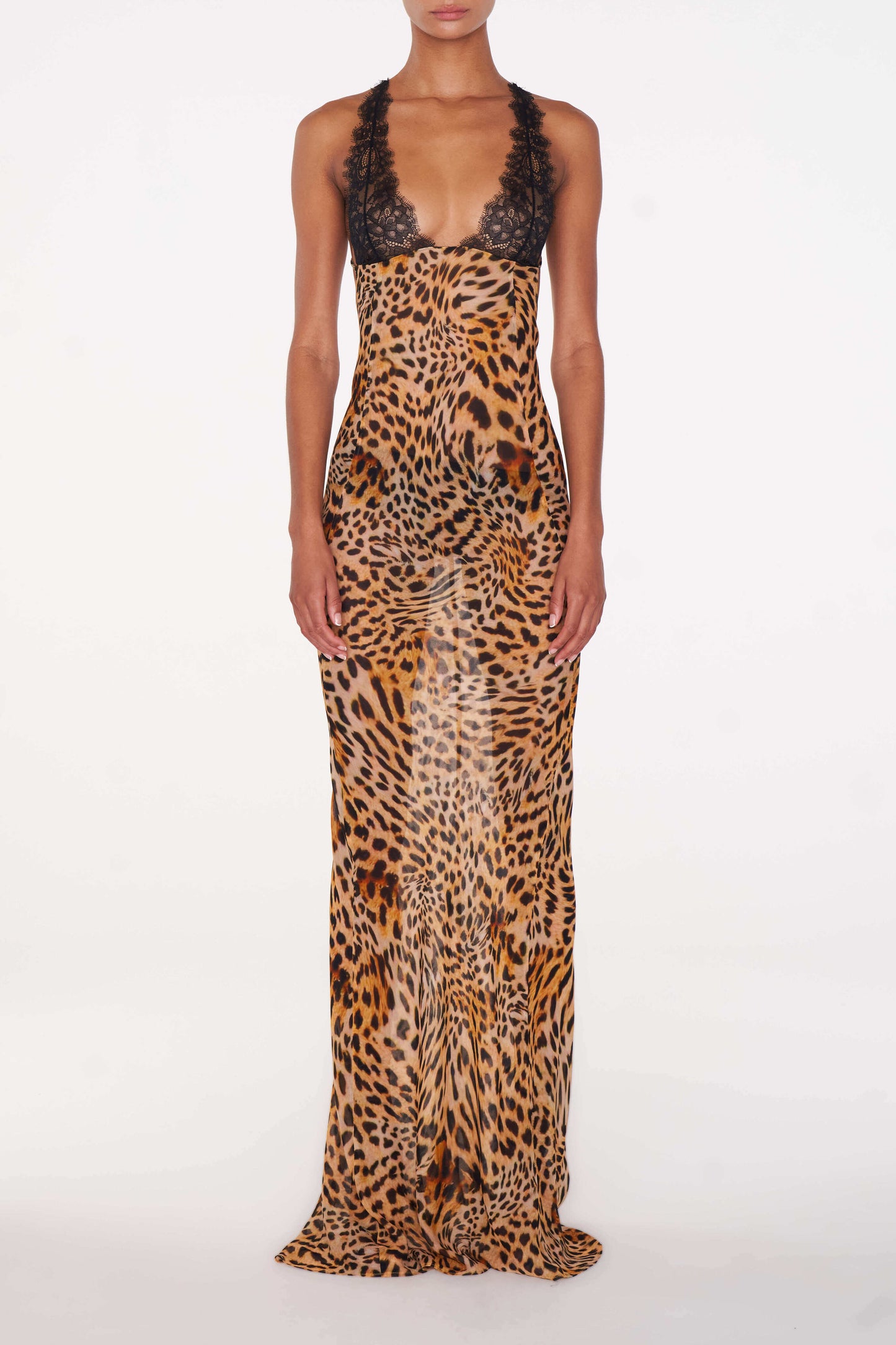 Akima Leopar Slip Elbise