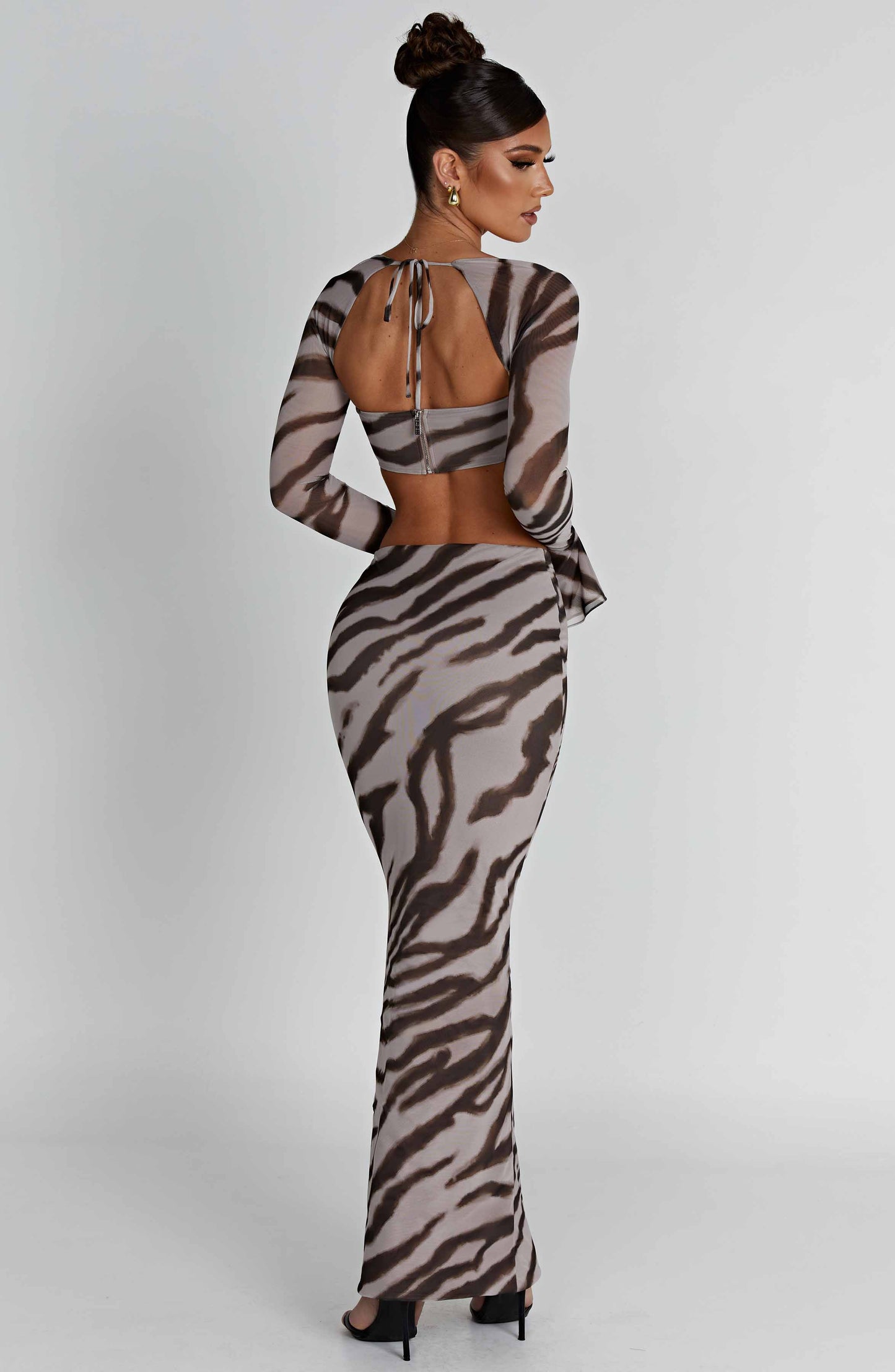 Astrid Maksi Etek - Zebra Baskı