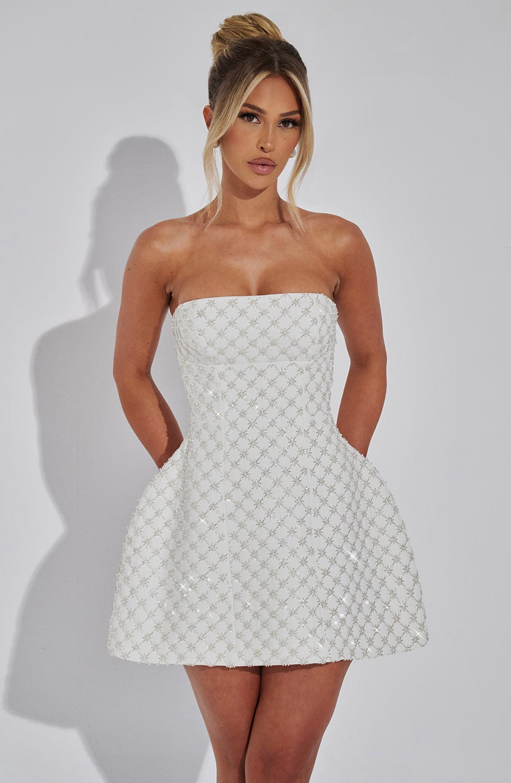 Beatrice Mini Elbise - Fildişi