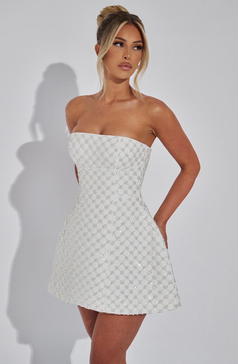 Beatrice Mini Elbise - Fildişi