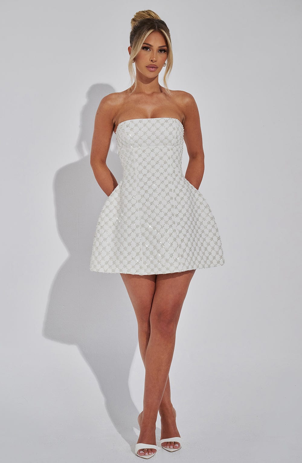 Beatrice Mini Elbise - Fildişi