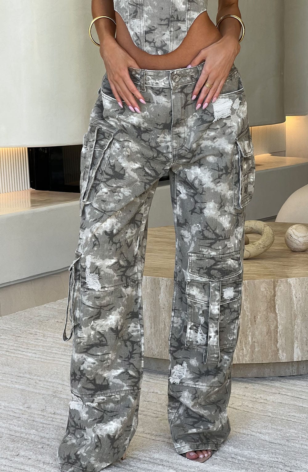 Brooklyn Kargo Pantolon - Camo Baskı
