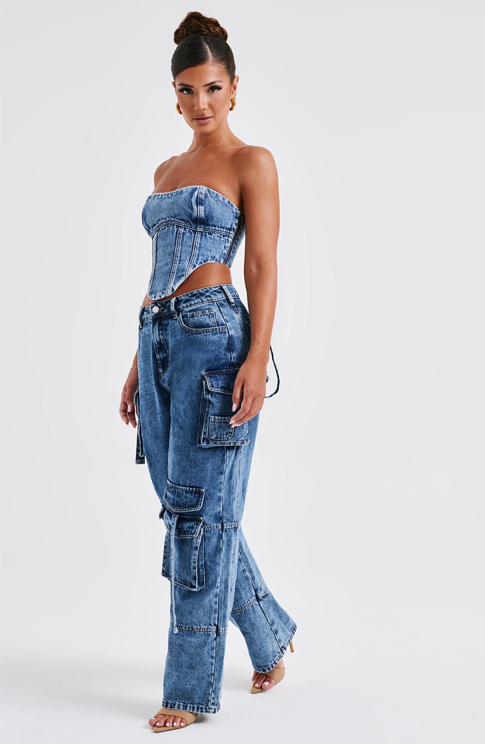 Brooklyn Kargo Pantolon - Dark Wash