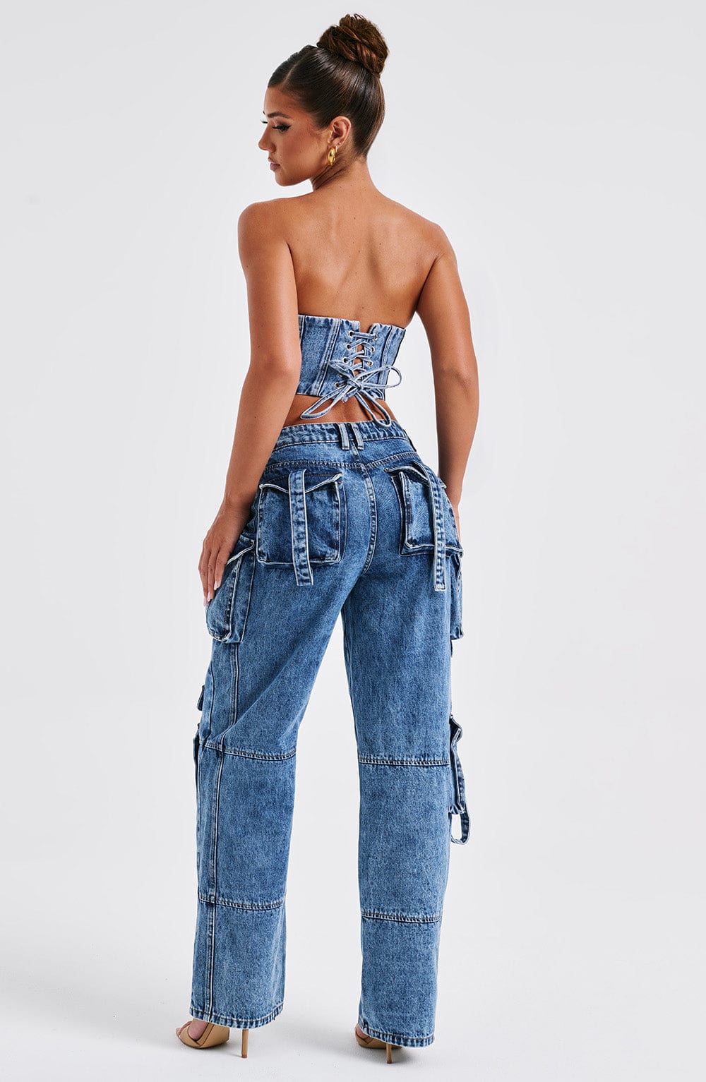 Brooklyn Kargo Pantolon - Dark Wash