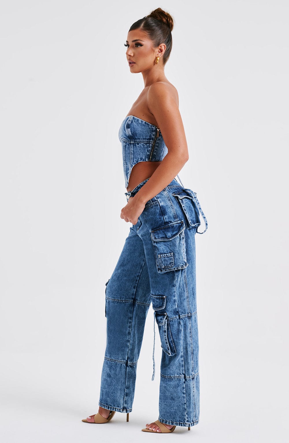 Brooklyn Kargo Pantolon - Dark Wash