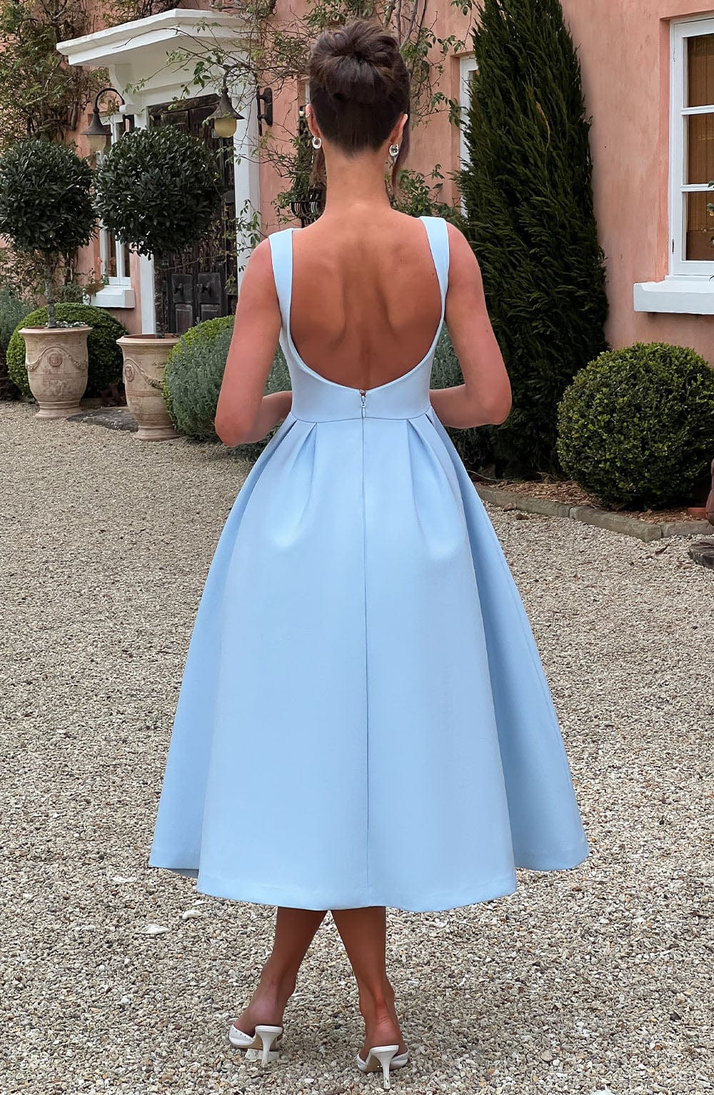 Clarabella Midi Elbise - Mavi