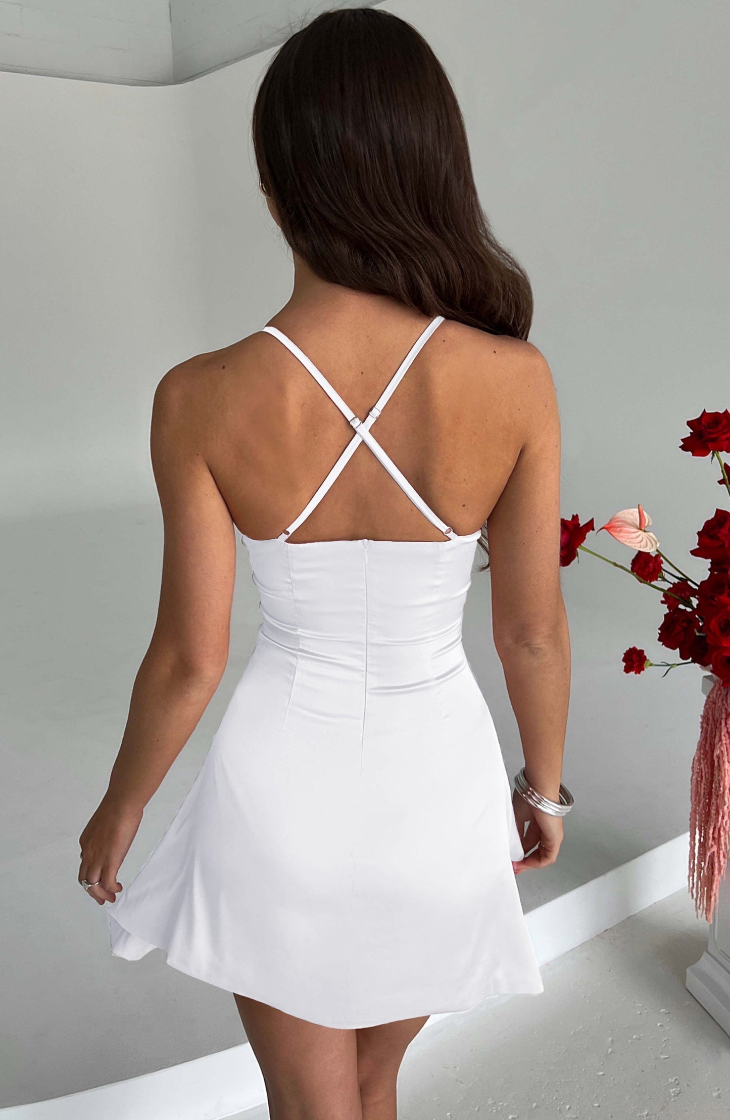 Clarise Mini Elbise - Fildişi