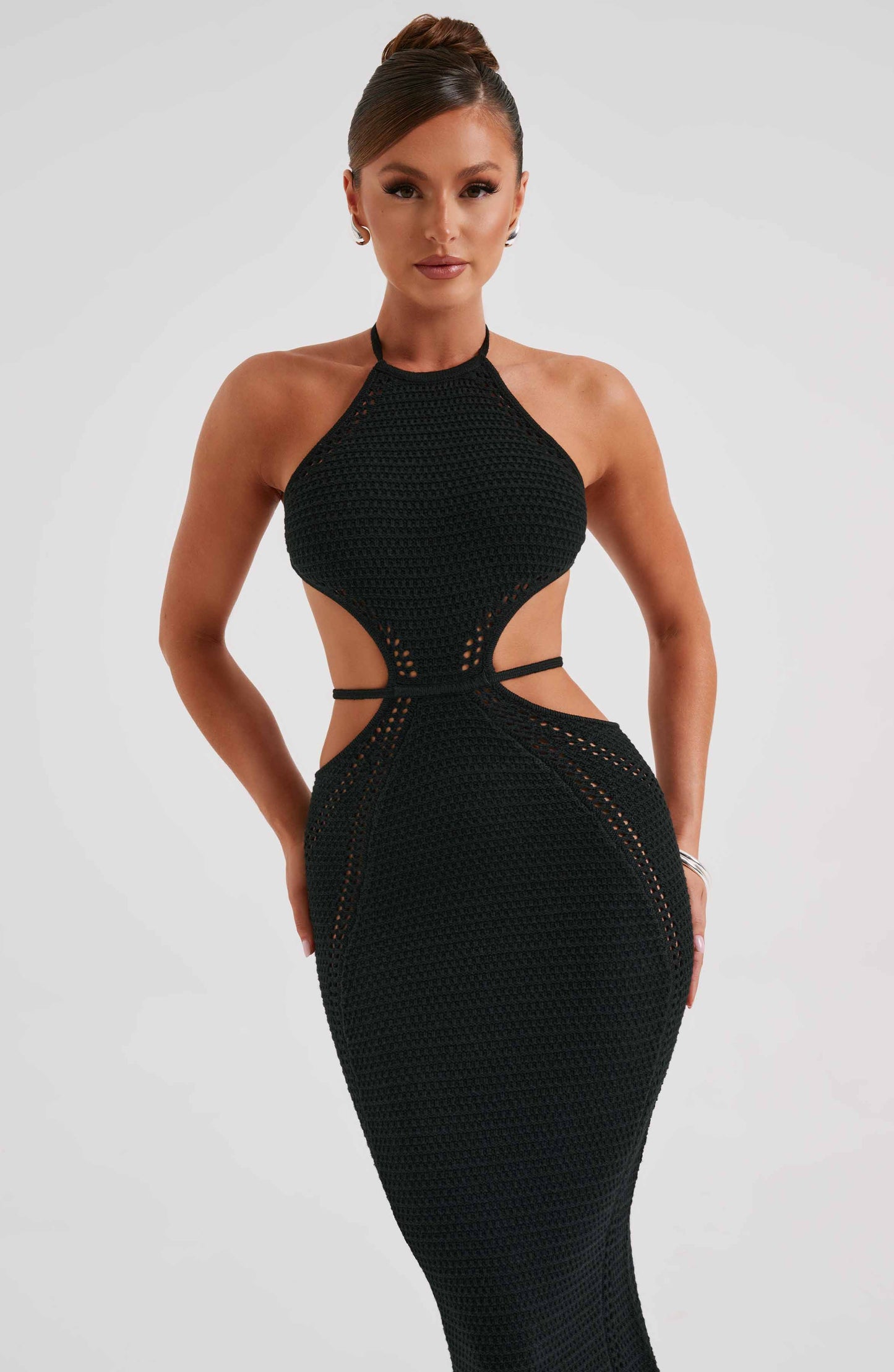 Delia Maksi Elbise - Siyah