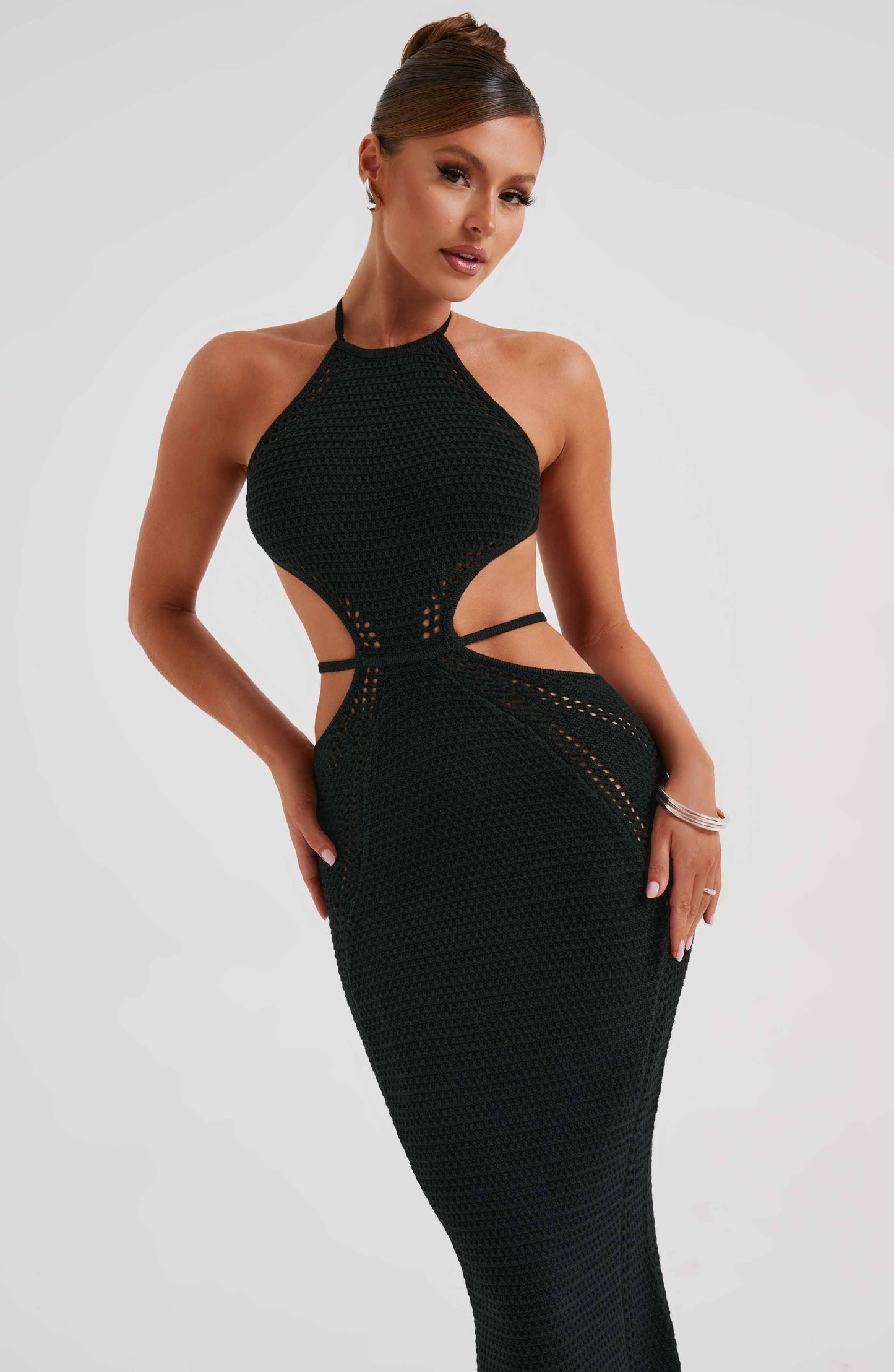 Delia Maksi Elbise - Siyah