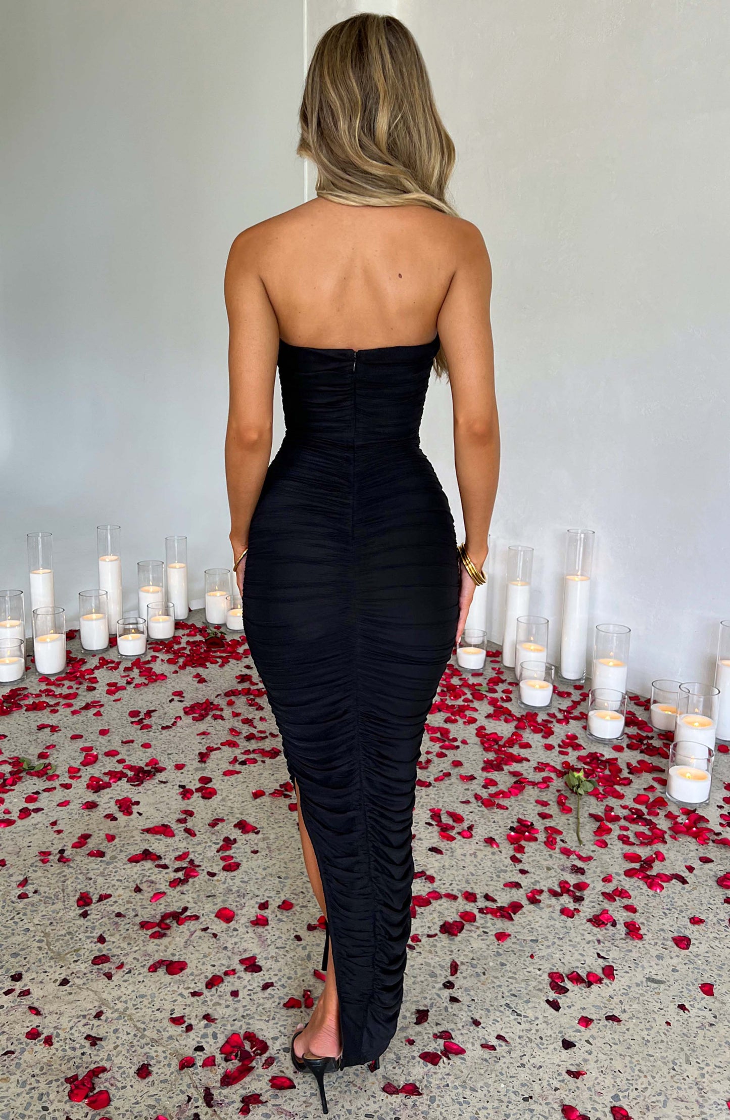 Demi Maksi Elbise - Siyah