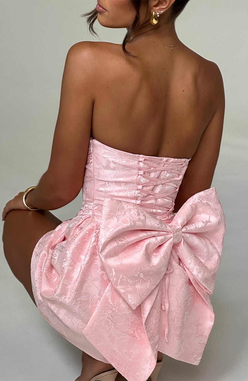 Elenora Mini Elbise - Blush