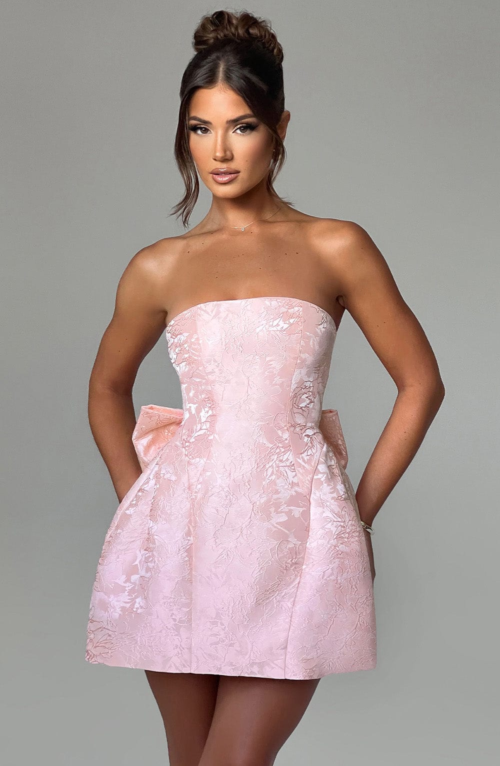 Elenora Mini Elbise - Blush