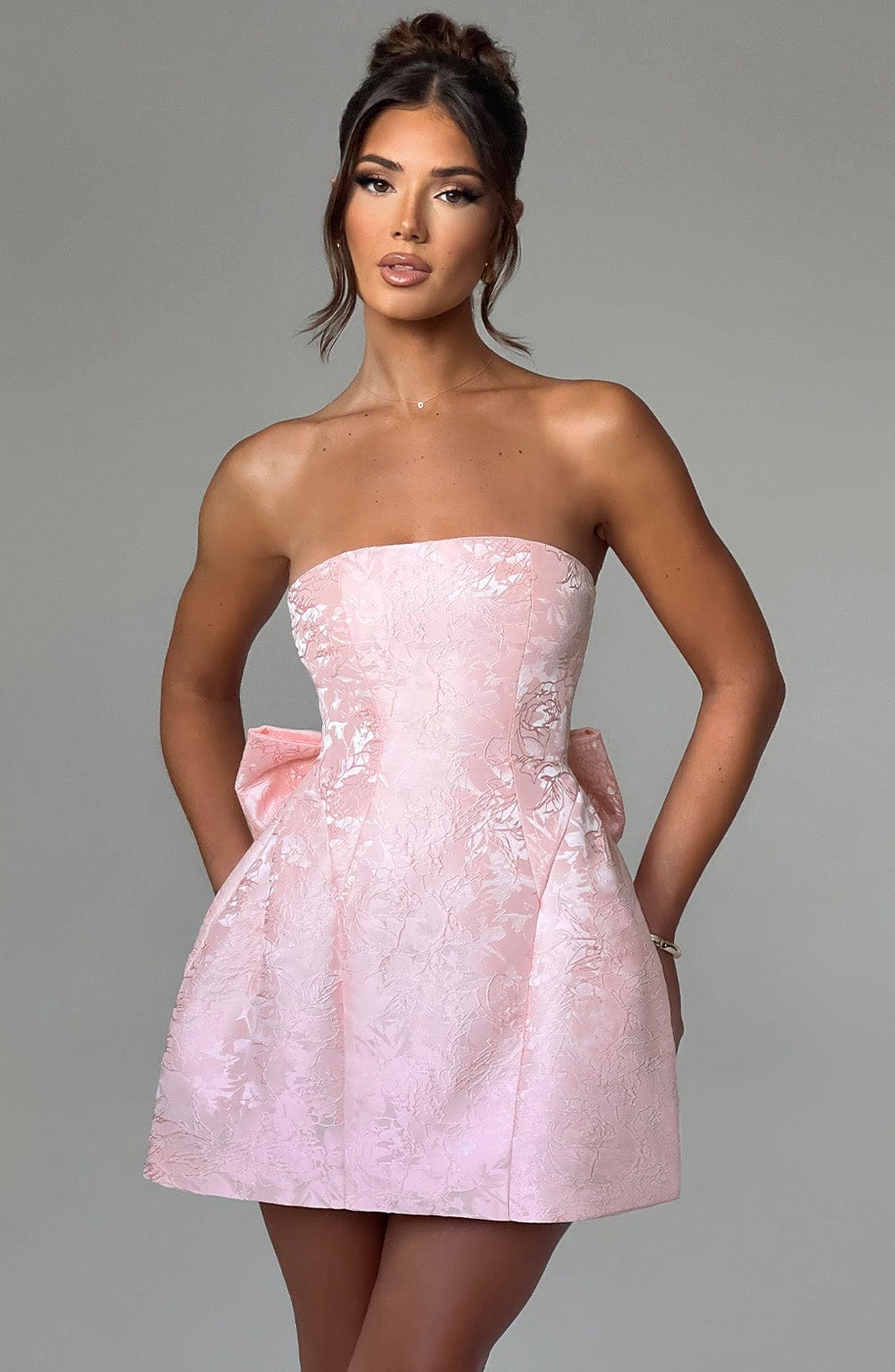 Elenora Mini Elbise - Blush
