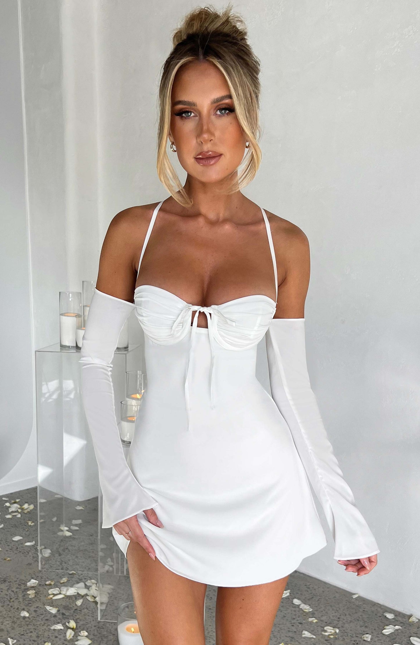 Fiona Mini Elbise - Fildişi