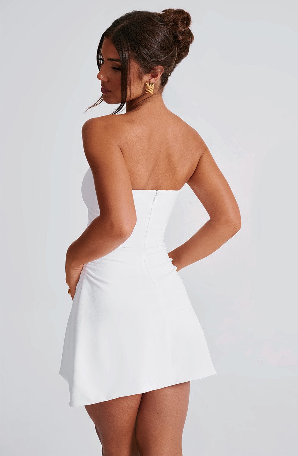 Fleur Mini Elbise - Fildişi