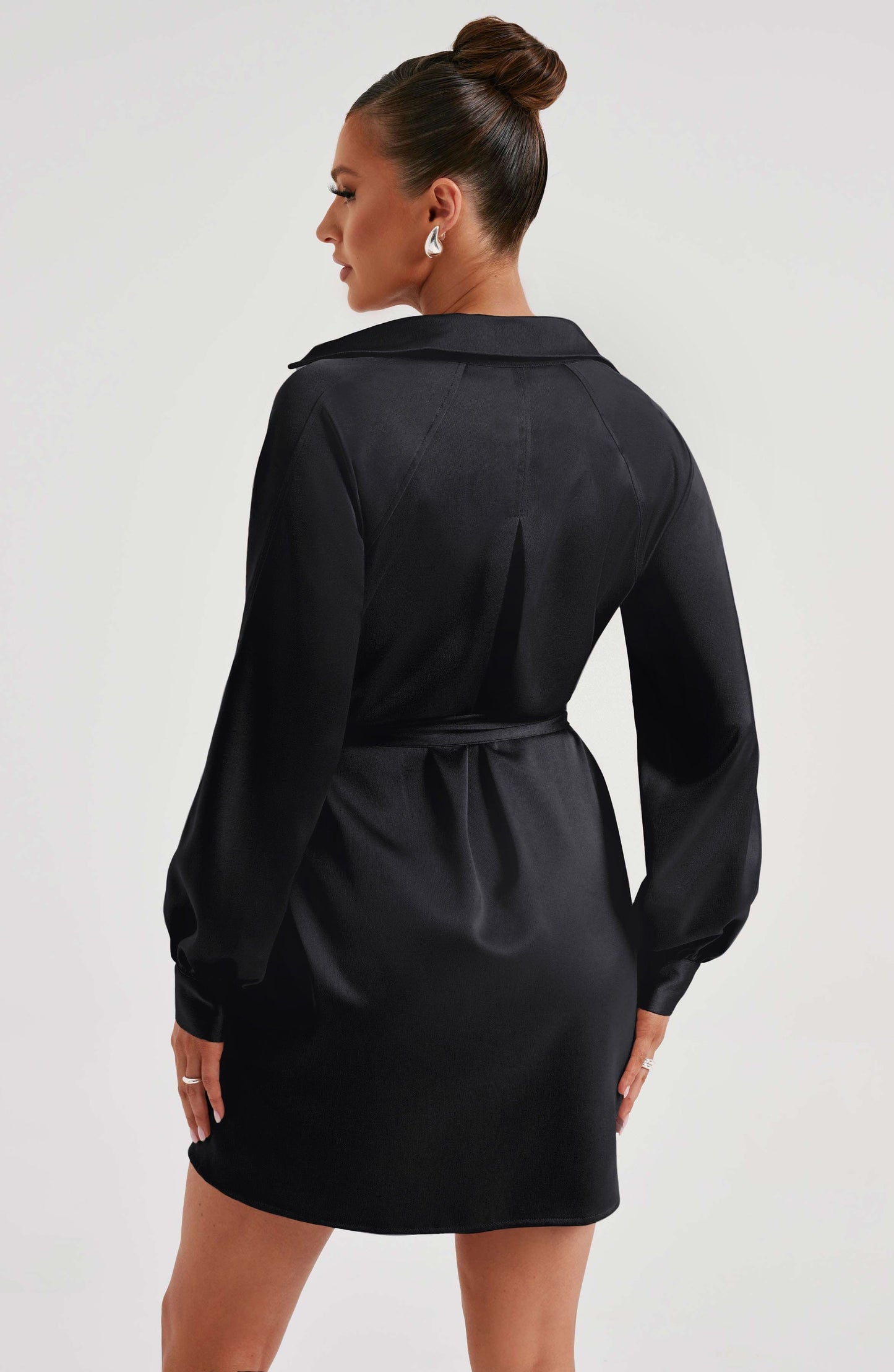 Kara Mini Elbise - Siyah