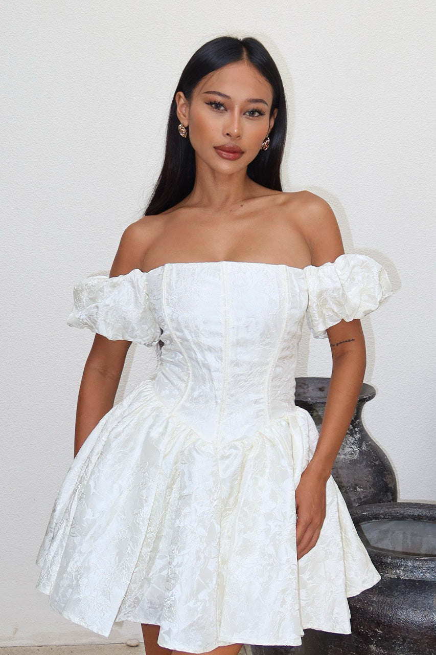 Elodıe Mini Elbise - Fildişi