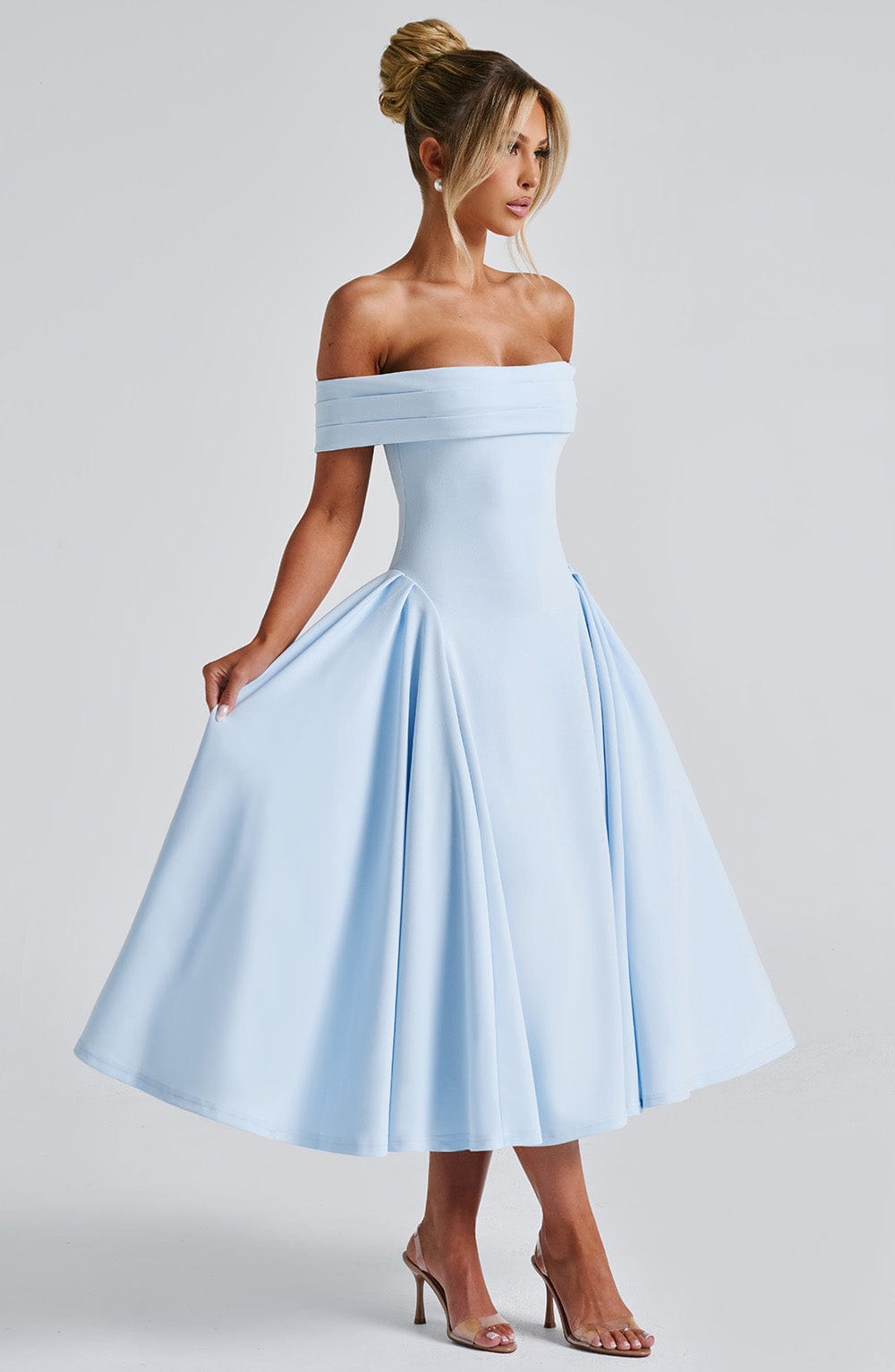 Miranda Midi Elbise - Mavi