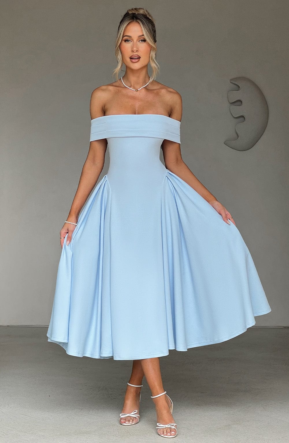 Miranda Midi Elbise - Mavi