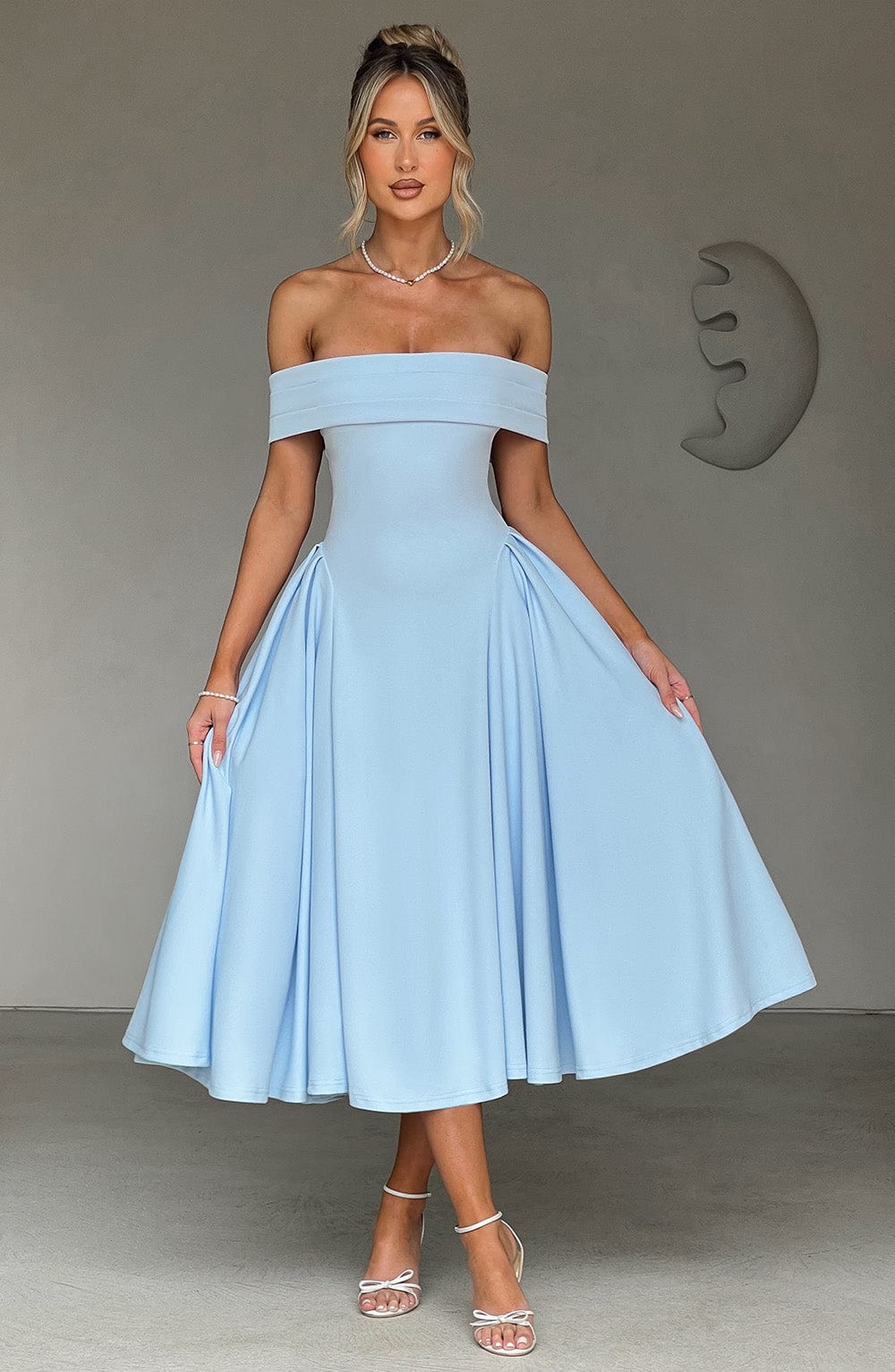 Miranda Midi Elbise - Mavi
