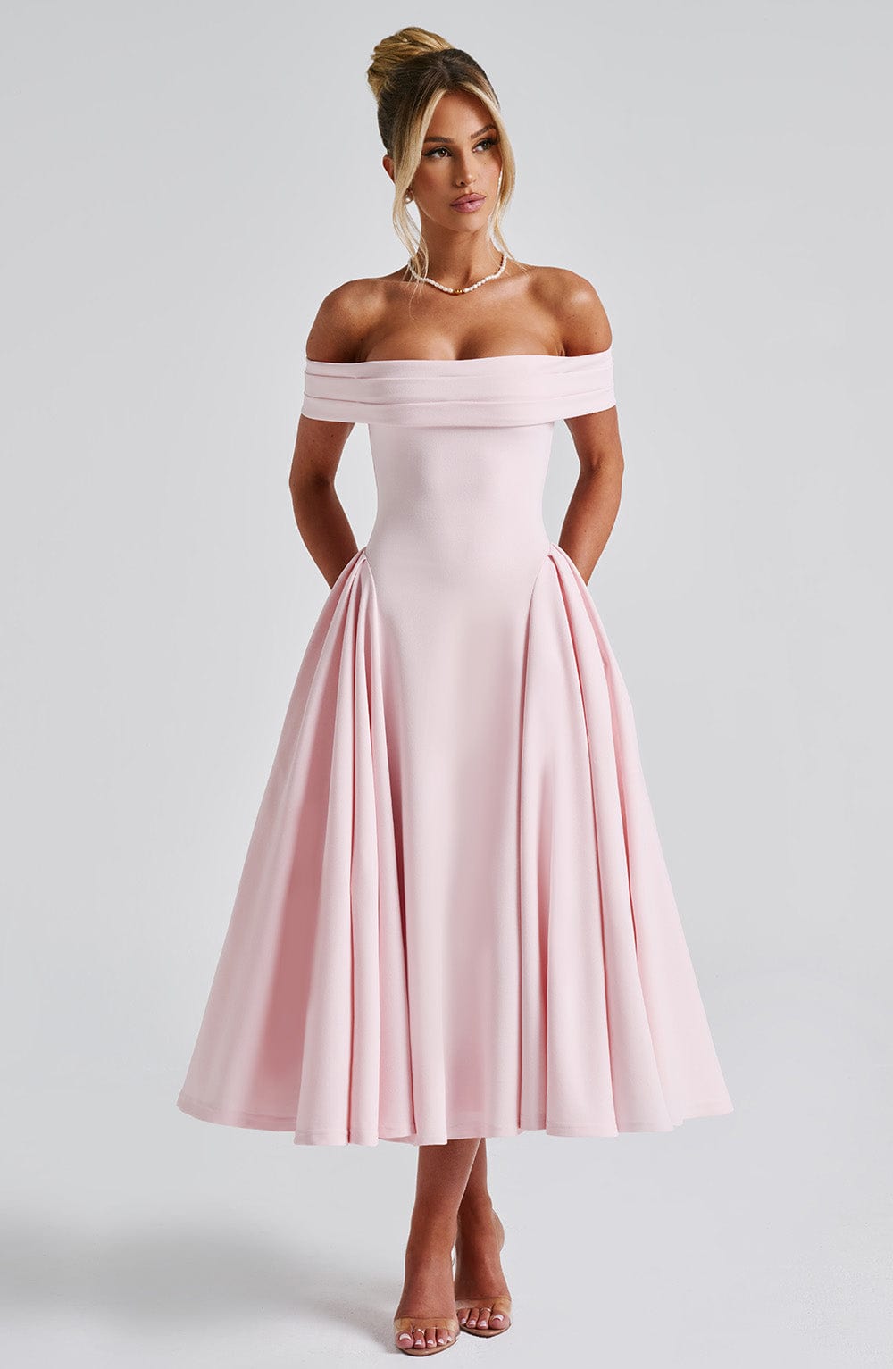 Miranda Midi Elbise - Blush