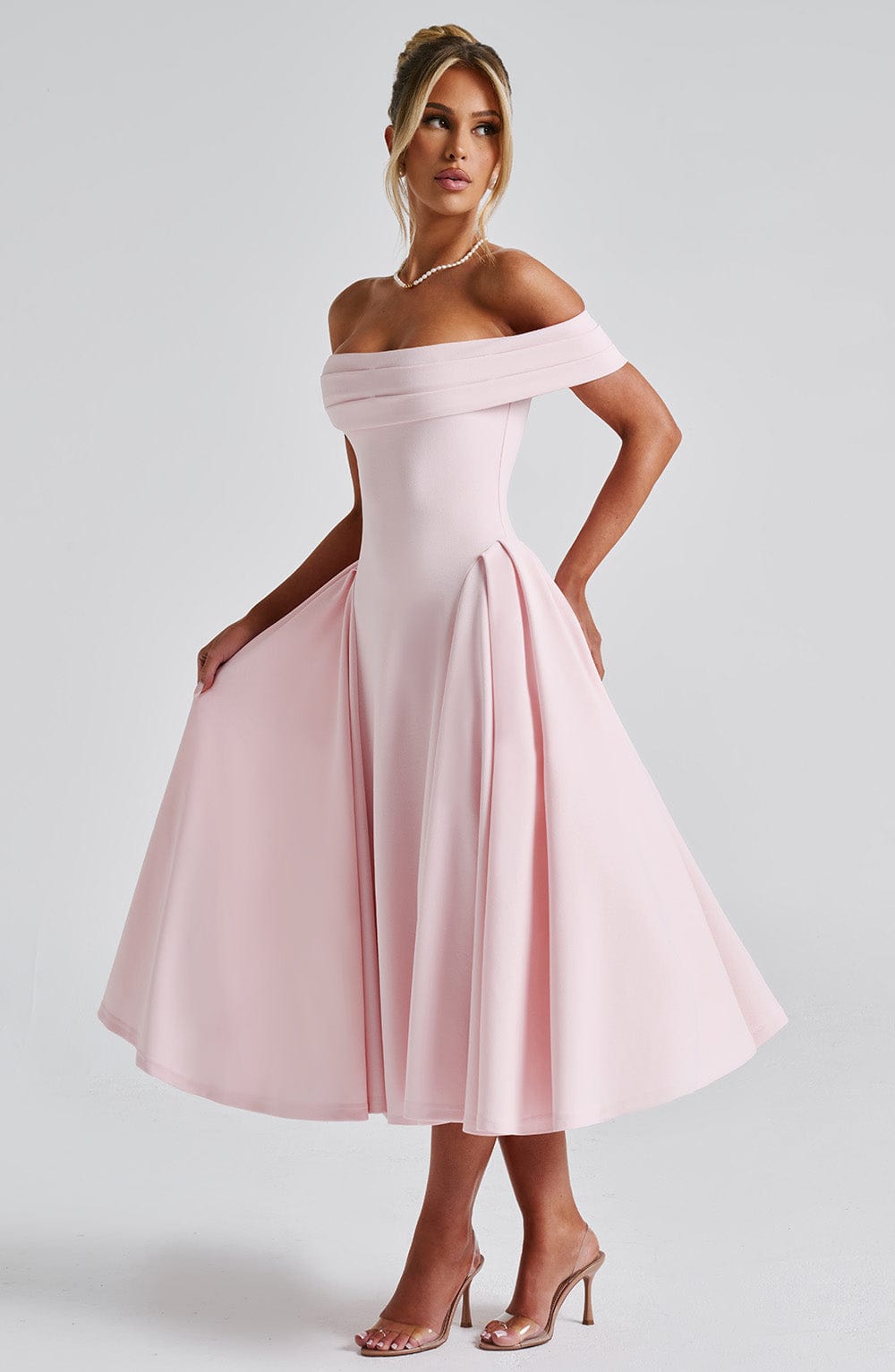 Miranda Midi Elbise - Blush