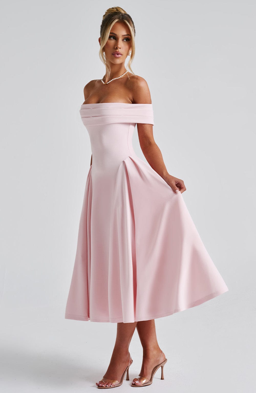 Miranda Midi Elbise - Blush