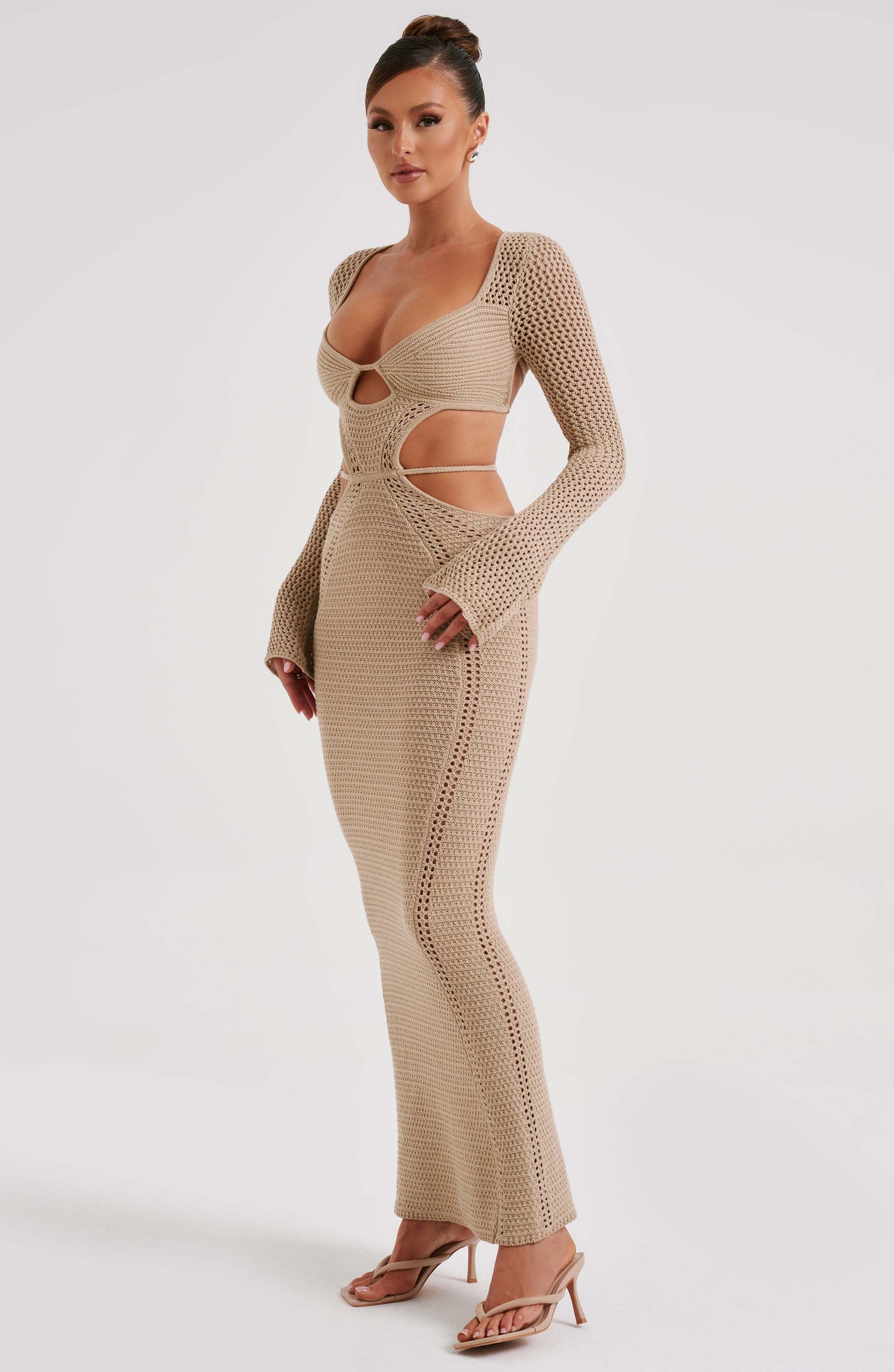 Nadine Maksi Elbise - Bej