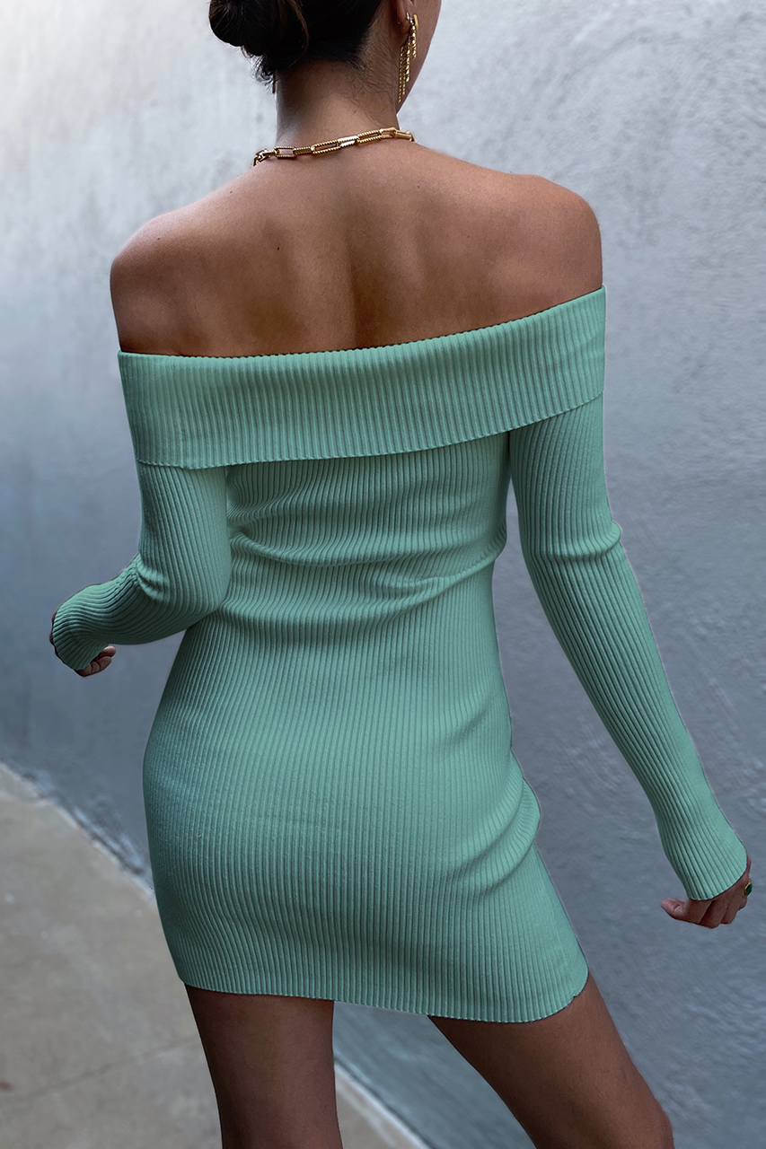 Paloma Triko Elbise - Yosun
