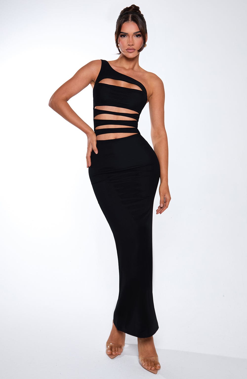 Pontoise Maxi Elbise - Siyah