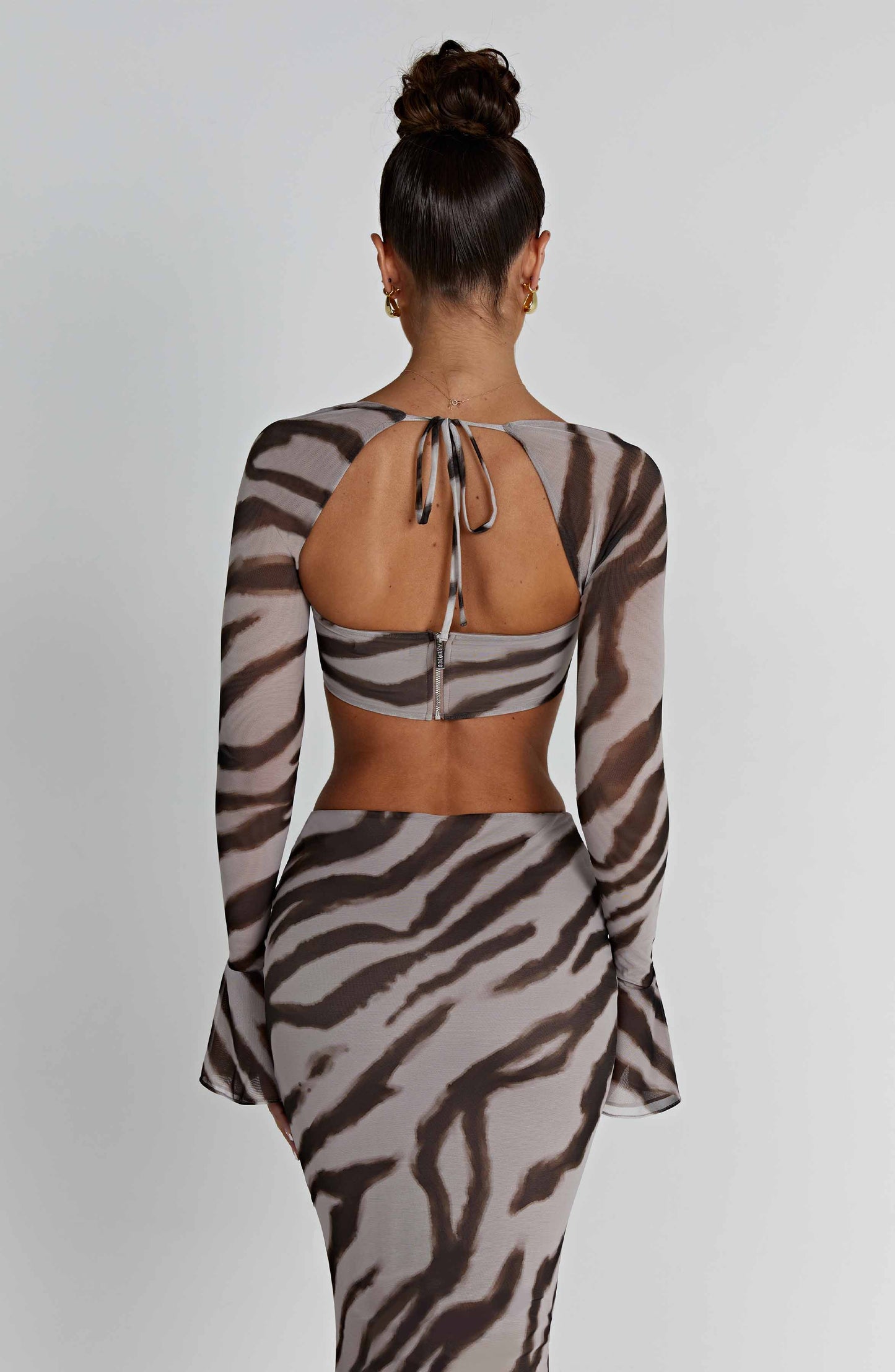 Priscilla Üst - Zebra Baskı