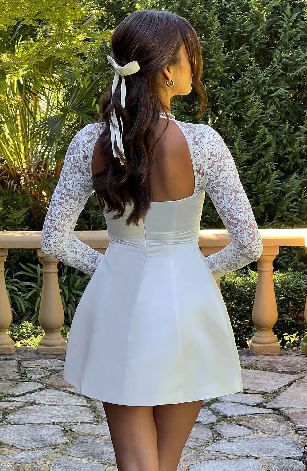 Amarente Mini Elbise - Fildişi