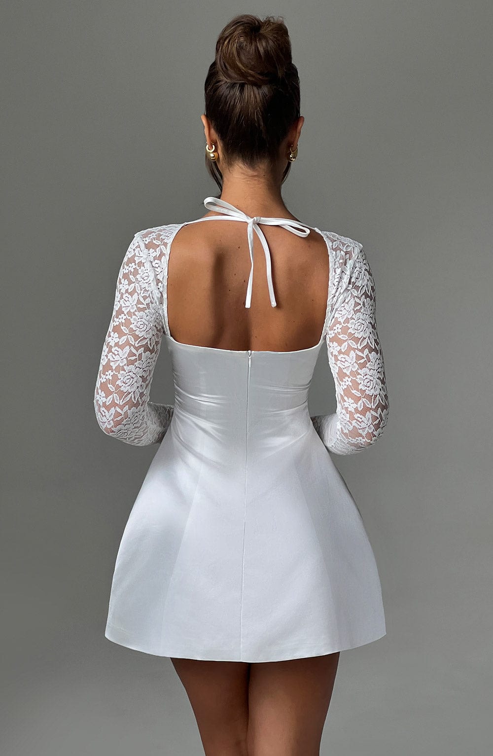 Amarente Mini Elbise - Fildişi