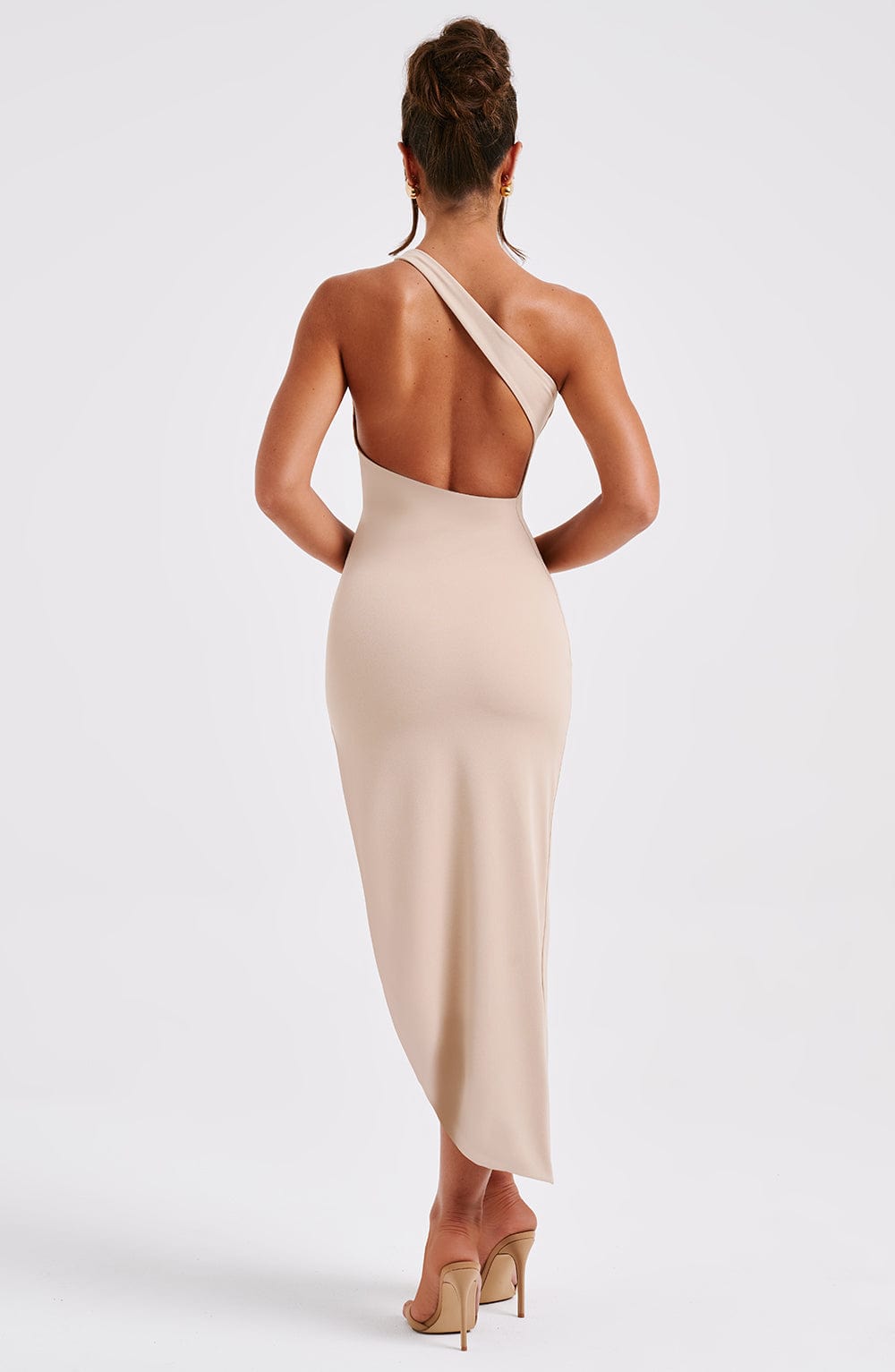 Amora Midi Elbise - Nude