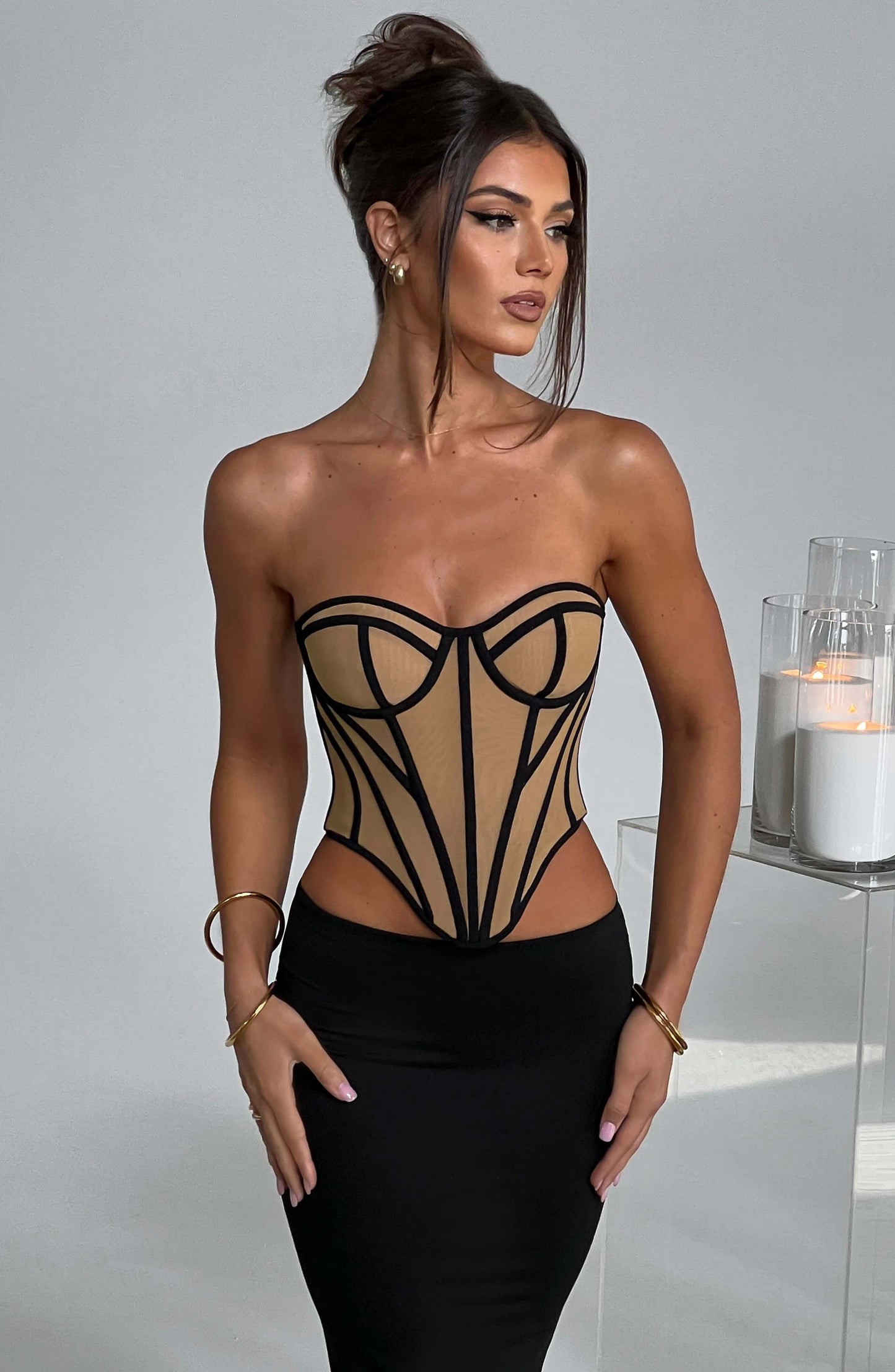 Santanna Korse - Siyah/Nude