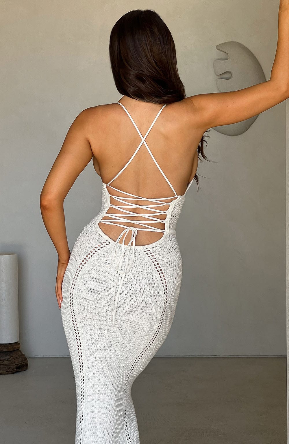Tarouca Maksi Elbise - Beyaz