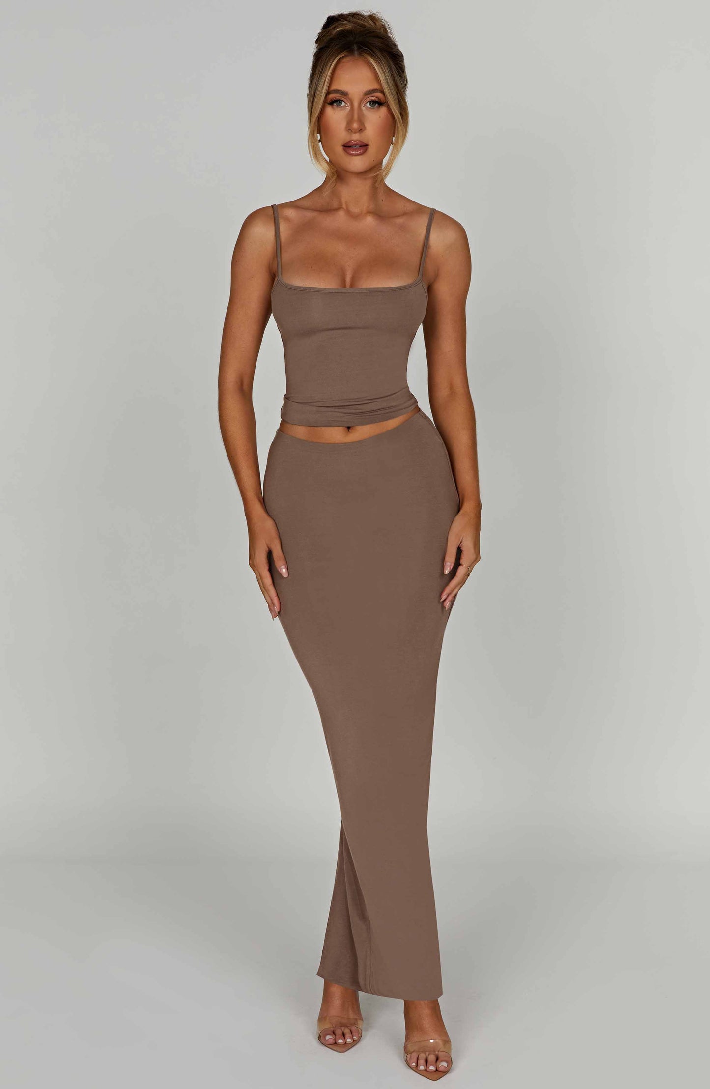 Yazmin Maxi Etek - Moka